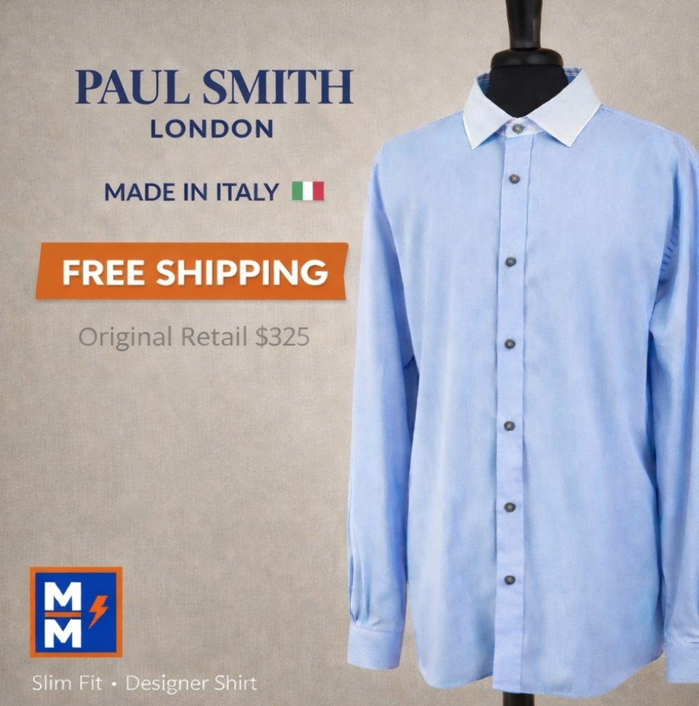Paul Smith London Slim Fit Dress Shirt – Made in Italy 🇮🇹